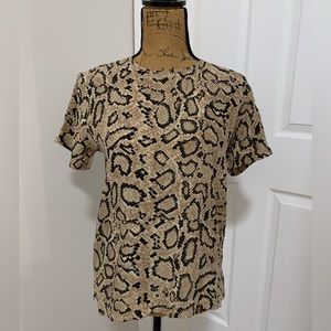 HALSTON silk snake print top. Great condition.